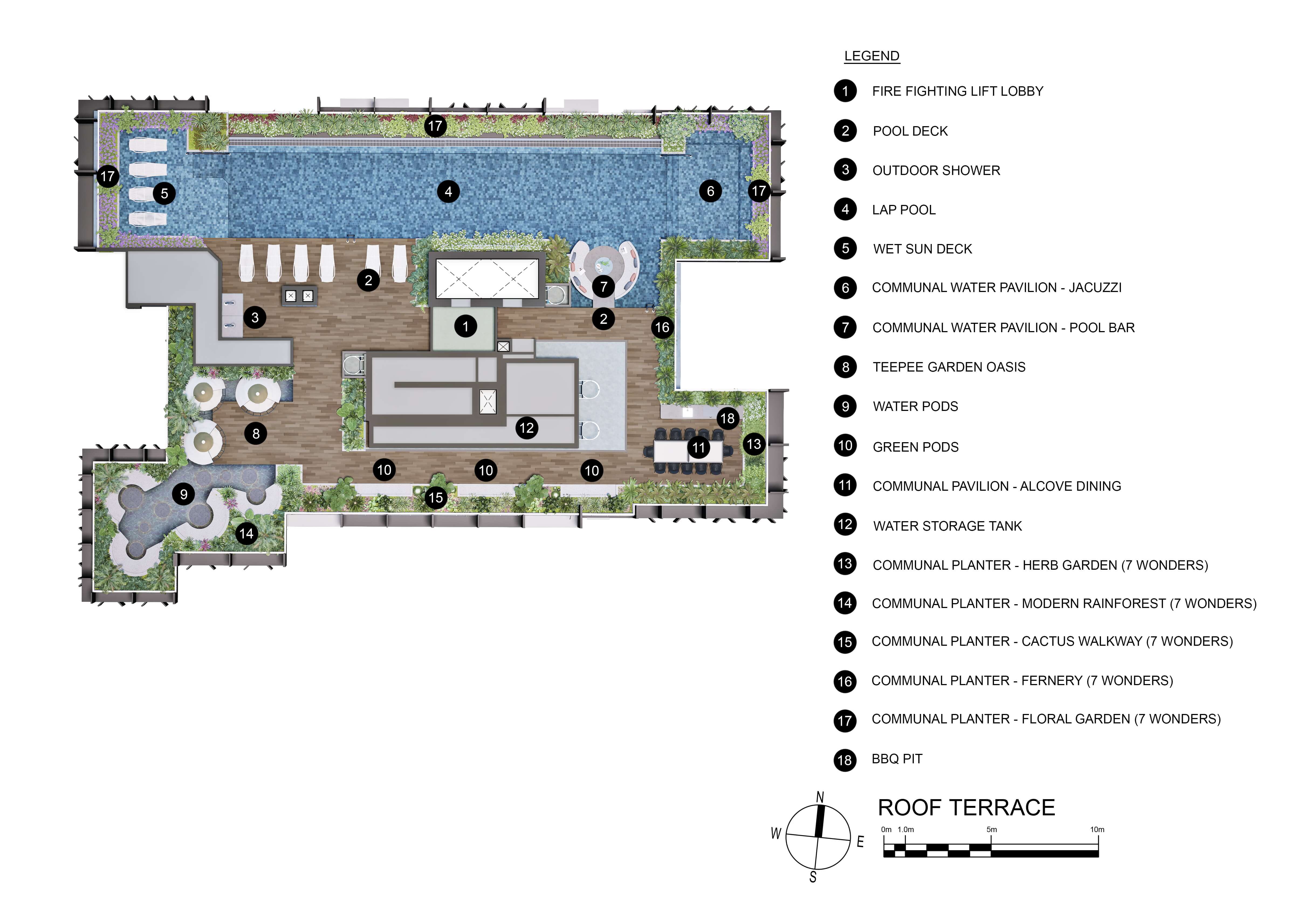 Hill House Roof Terrace Site Plan
